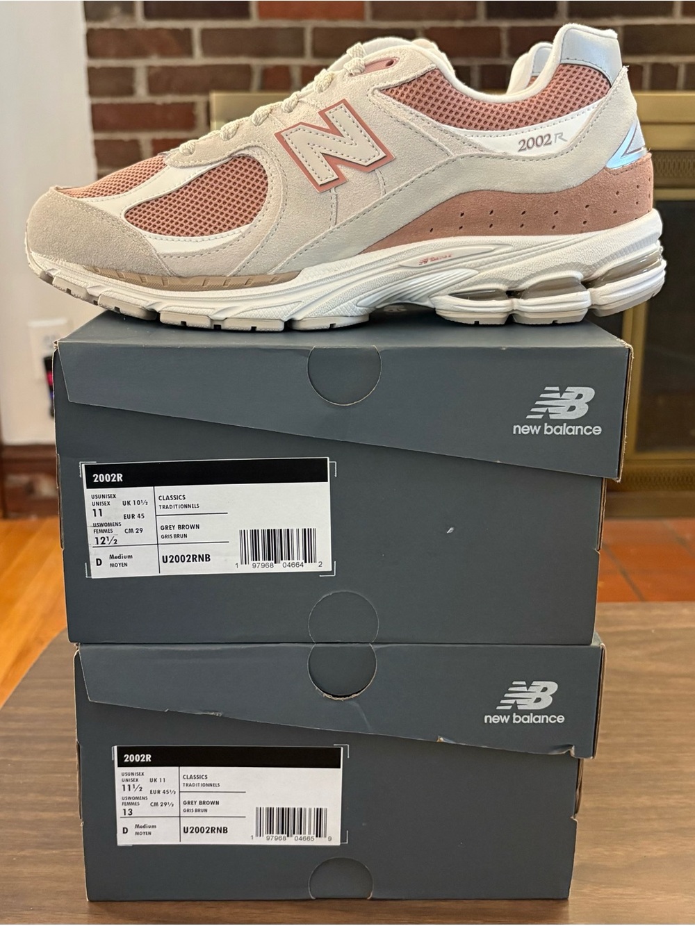 Brand new never worn! New Balance 2002R in cream & dusty rose.  Size 11 & 11.5!